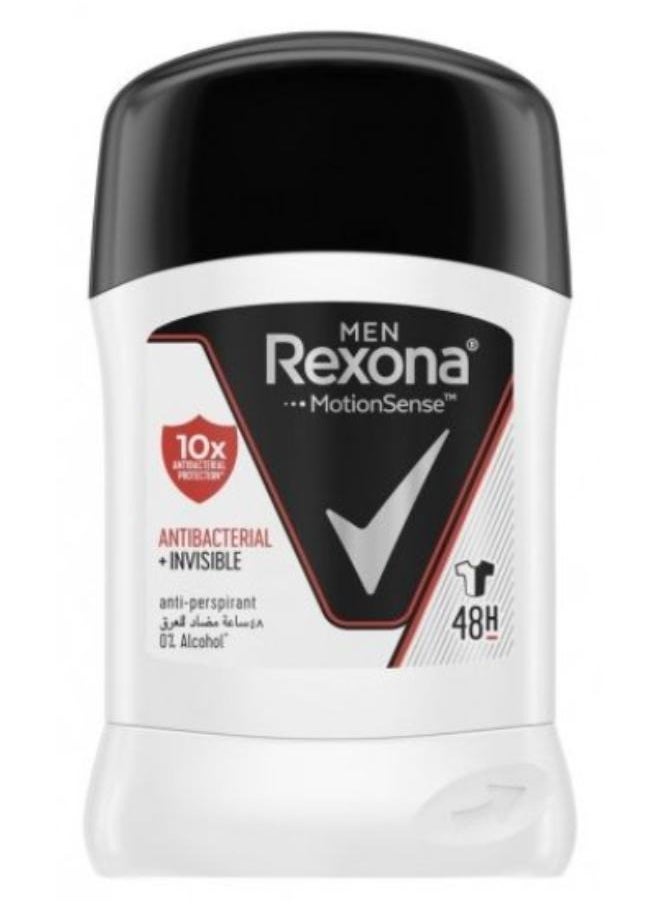 Rexona Men Antiperspirant Stick Antibacterial Invisible 40g