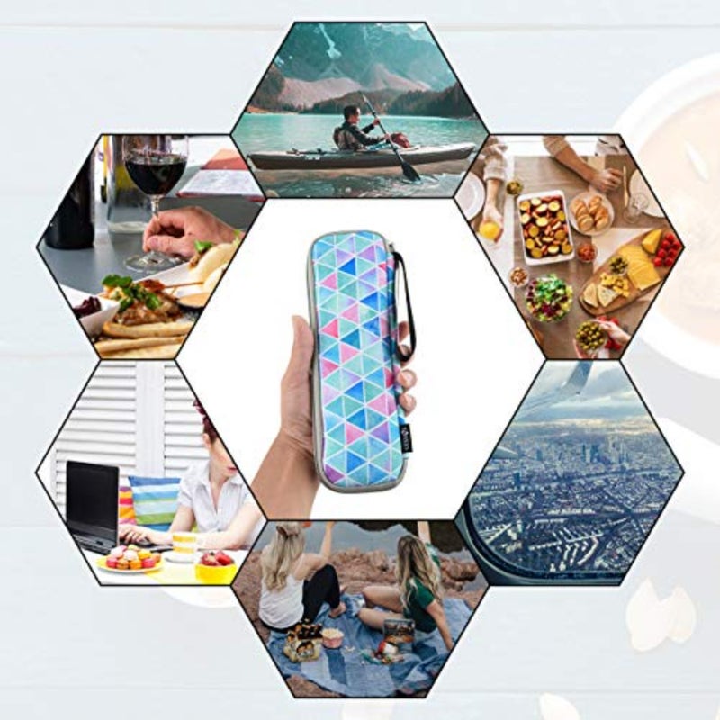 Reusable Portable Travel Tableware Carryg Bag Storage Case Cutlery Flatware Organziers for Straw Spoon Fork Chopsticks Utensil Holder - Image 4