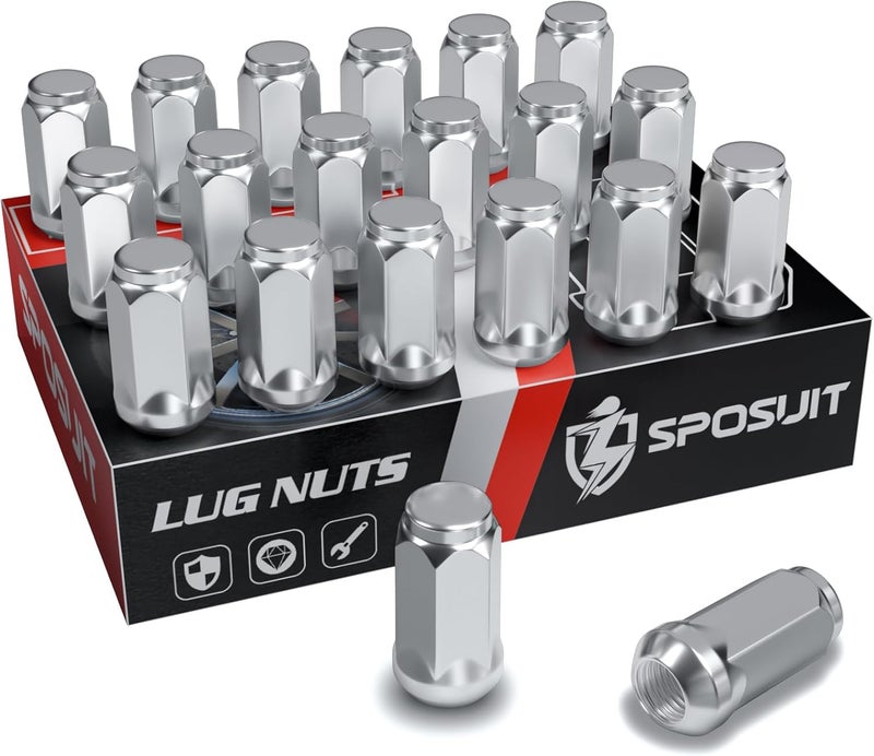 Sposuit M14x1.5 Closed End Chrome Lug Nuts - 20 Pcs for Honda Civic Type R, Odyssey, Pilot, Ridgeline, Passport - Image 1