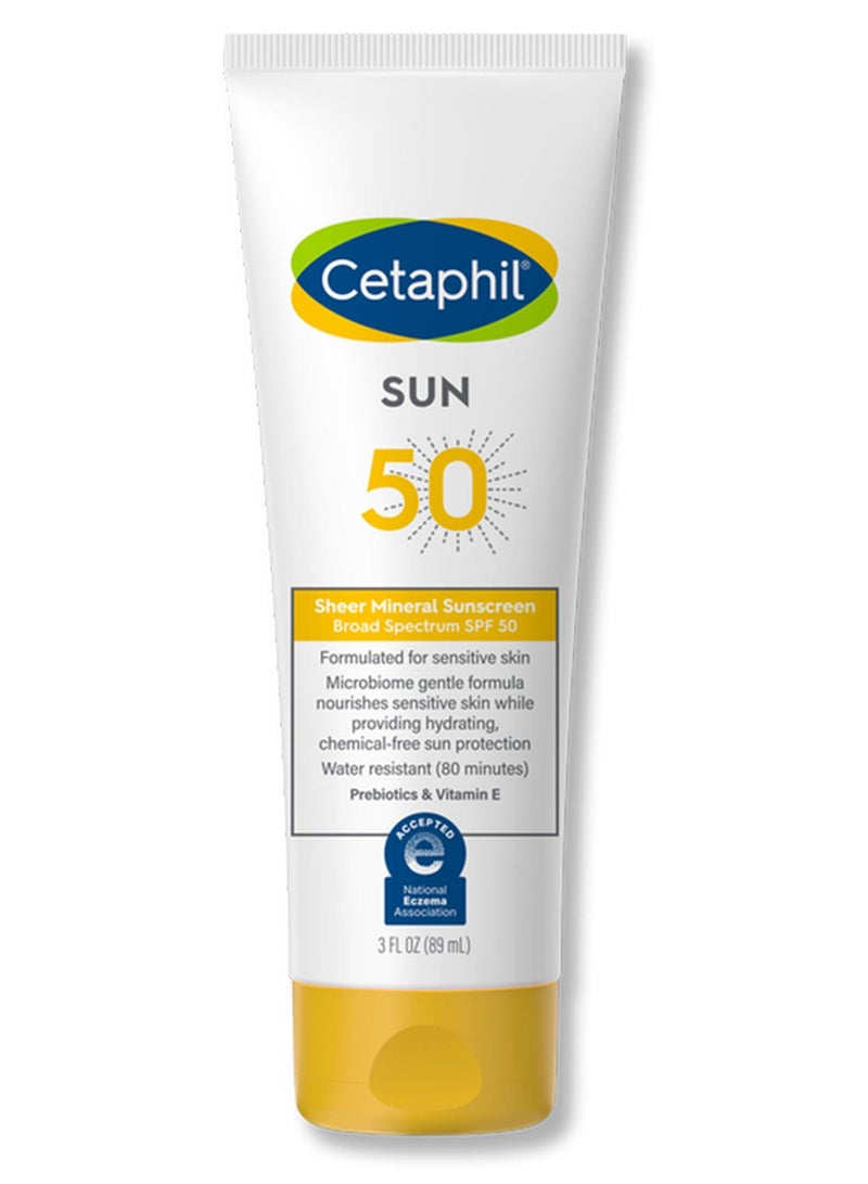 Cetaphil Sheer Mineral Sunscreen SPF 50 89ml - Image 1