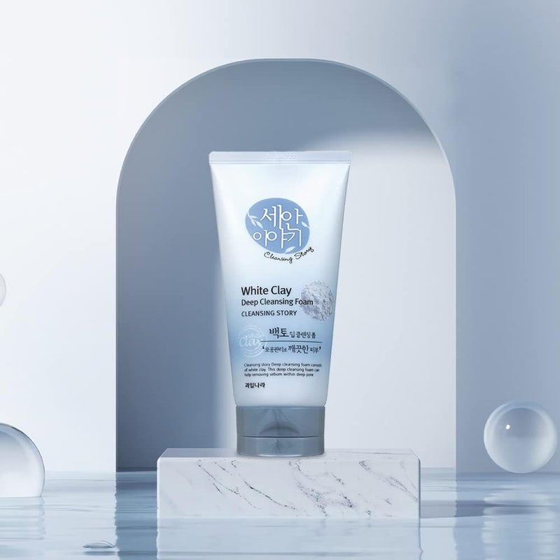 Kwailnara Cleansing Story White Clay Deep Cleansing Foam - Image 3