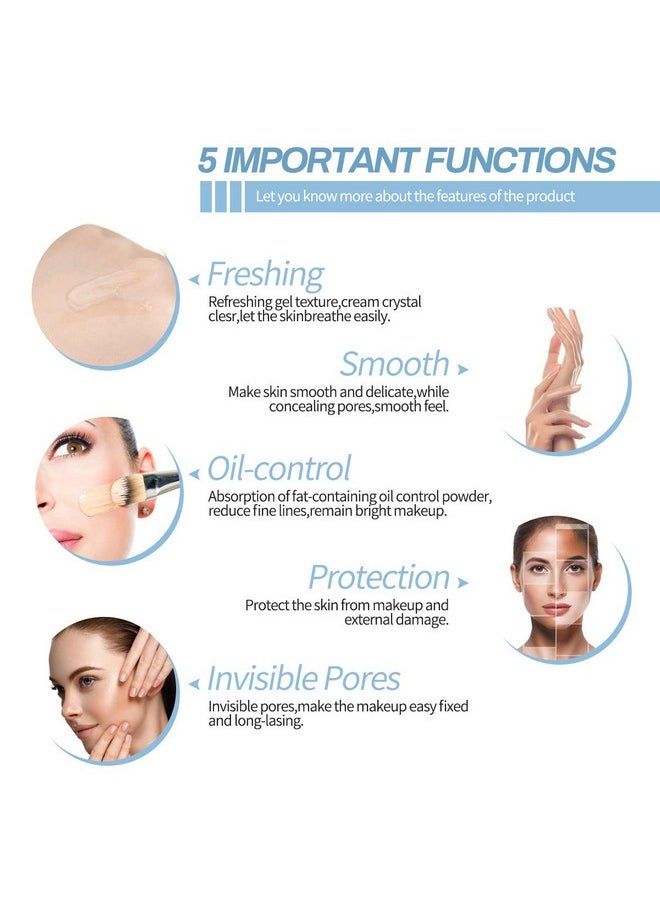 Phoera - Primer Face Foundation Primers,Face Primer For Makeup Long Lasting Hydrating Smoothing Isolated Moisturizing Oil Free Effect Make Up Base Matte Makeup Primer (6Ml) - Image 1