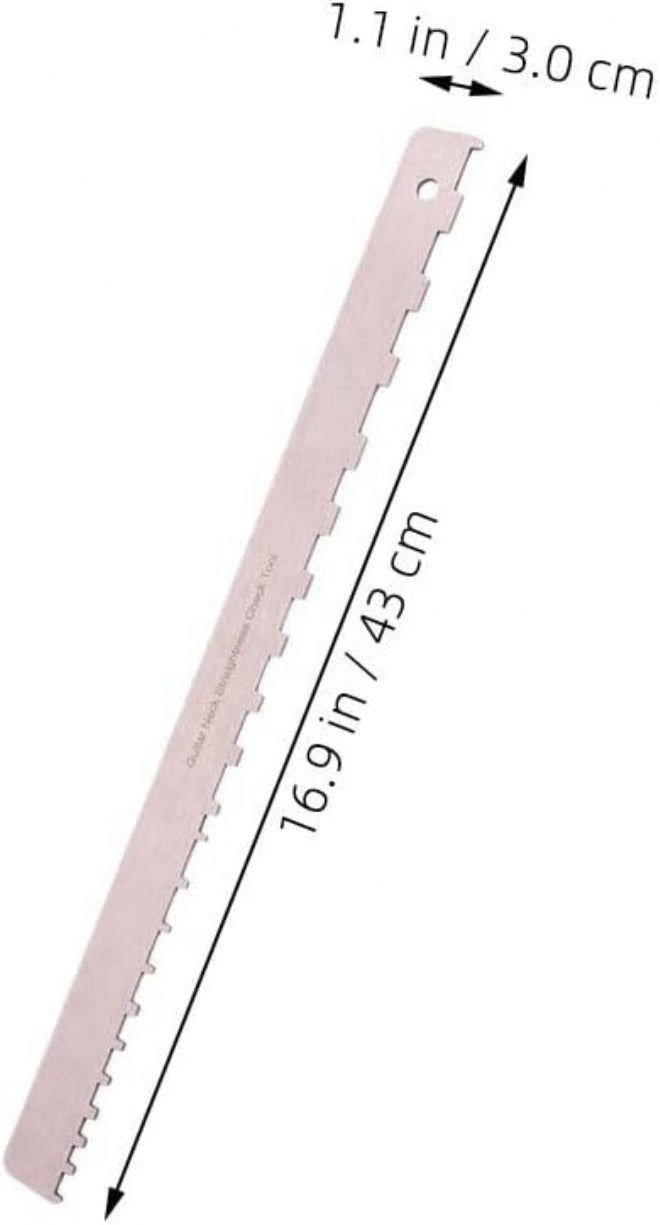 Lurrose 2pcs Guitar Neck Notched Straight Edge Luthiers Tools for Most Electric Guitar Fretboard and Frets Musical Instrument Part - Image 5