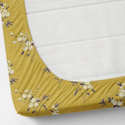 CB HOME Glace Cotton Fitted King Size Bedsheet for Double Bed with 2 Pillow Covers 72x78x8'' All Round Elastic (Print 1, Floral & Traditional King) - Image 2