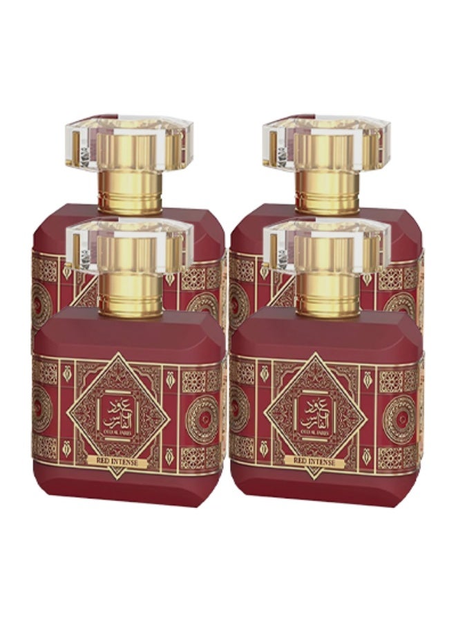 Al Fares 4 Pieces Oud Al Fares Red Intense Perfume For Women 100ml EDP - Image 1