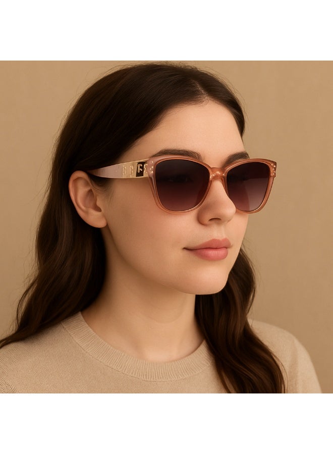 Women’s UV400 Sunglasses – Stylish Gold-Detail Temple – Full UV Protection - Image 4