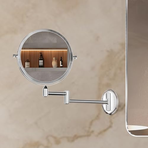Kohler Lison Detailing Mirror with 2x Magnification | Wall Mounted Round Mirror | Swing-out Extendable Frame | Double Sided Mirror for Shaving, Makeup | 3 Years Warranty, 180 mm - Image 1