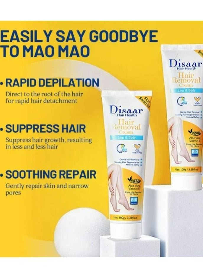 Disaar - Hair Removal CREAM ALOE VERA&VITAMIN E 100 g - Image 1