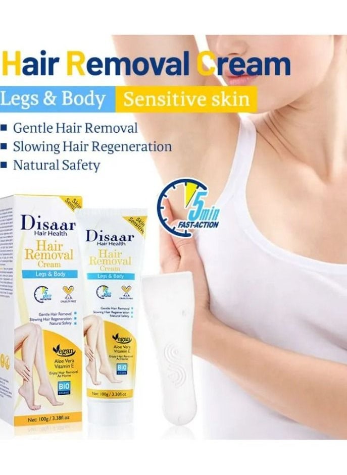 Disaar - Hair Removal CREAM ALOE VERA&VITAMIN E 100 g - Image 1
