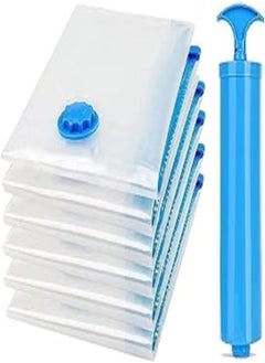 SKY-TOUCH SKY-TOUCH Vacuum Storage Bags 70 x 100cm, 6 Pack Space Saver Bags With Suction Pump, Reusable Compression Bags Space Saver, Vacuum Bag for Packing,Clothes, Bedding, Travel 