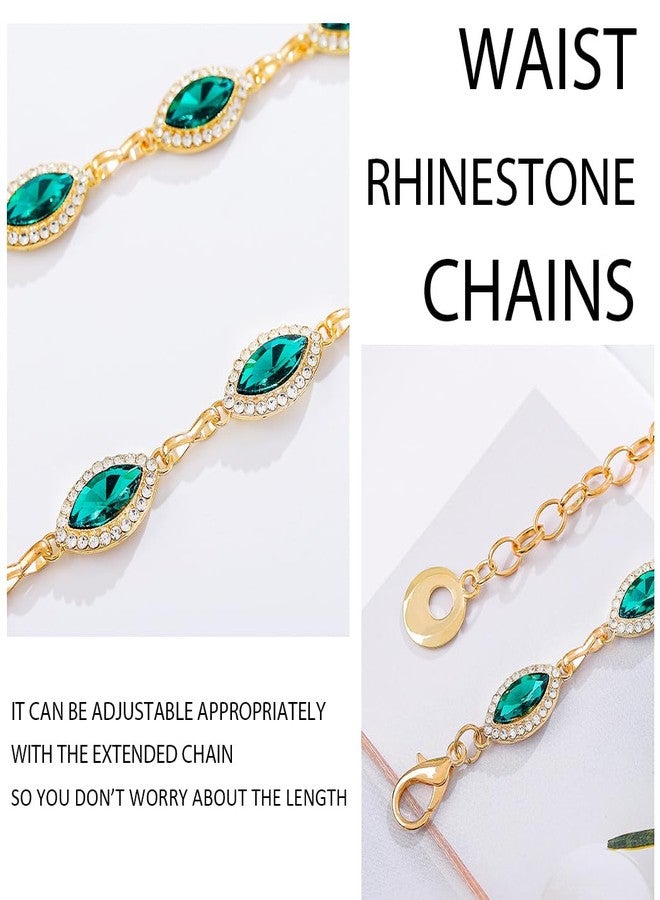 Bmirth Rhinestone Body Chain Belt Waist Chain Crystal Belly Chain for Women (Rhinestone waist chain) - Image 4