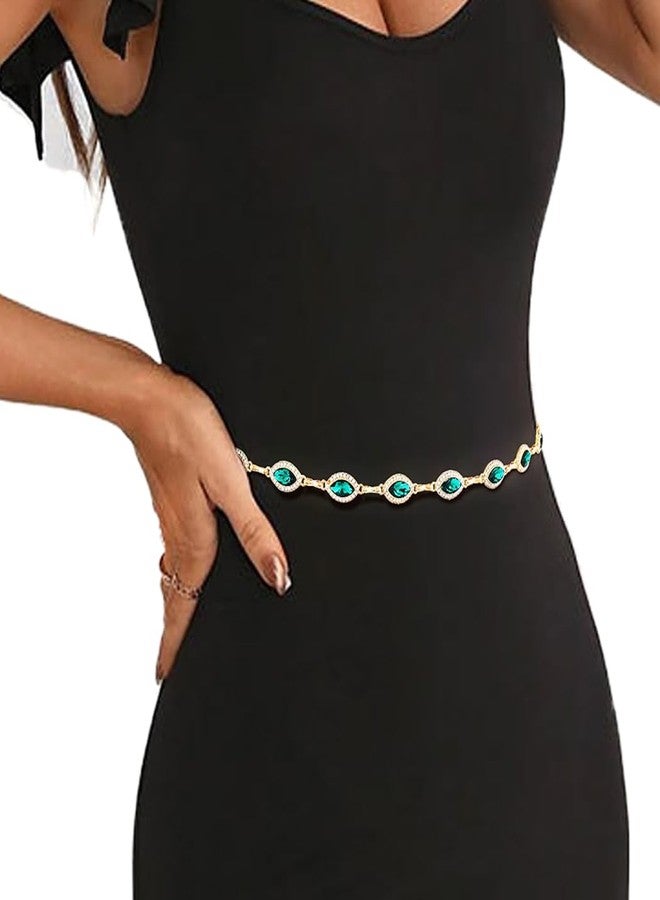 Bmirth Rhinestone Body Chain Belt Waist Chain Crystal Belly Chain for Women (Rhinestone waist chain) - Image 5