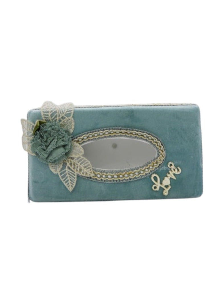 BABAZAM Tissue Box Holder Rectangle Durable Elegant & Stylish Tissue Box Holder for Living Room Office Home Table Decor 24x13x9cm Blue  - Image 2