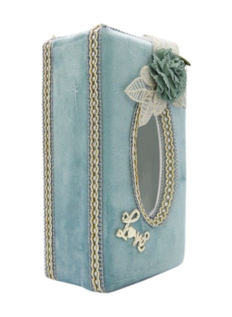 BABAZAM Tissue Box Holder Rectangle Durable Elegant & Stylish Tissue Box Holder for Living Room Office Home Table Decor 24x13x9cm Blue  - Image 3