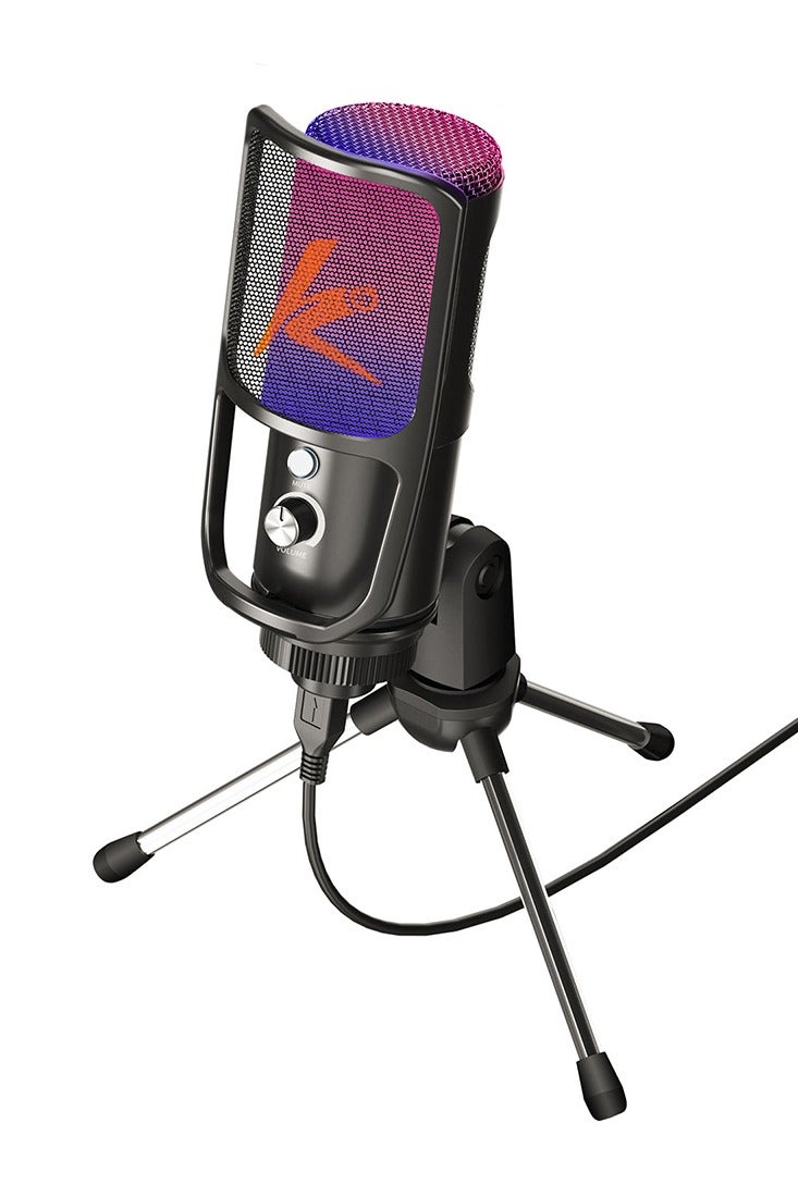 COOLCOLD USB Computer Microphone, Podcast Mic Desktop with Mute Button for Recording Streaming, Omnidirectional Condenser, Plug&Play Stand with Volume Control for PC, Laptop, Mac - Image 1