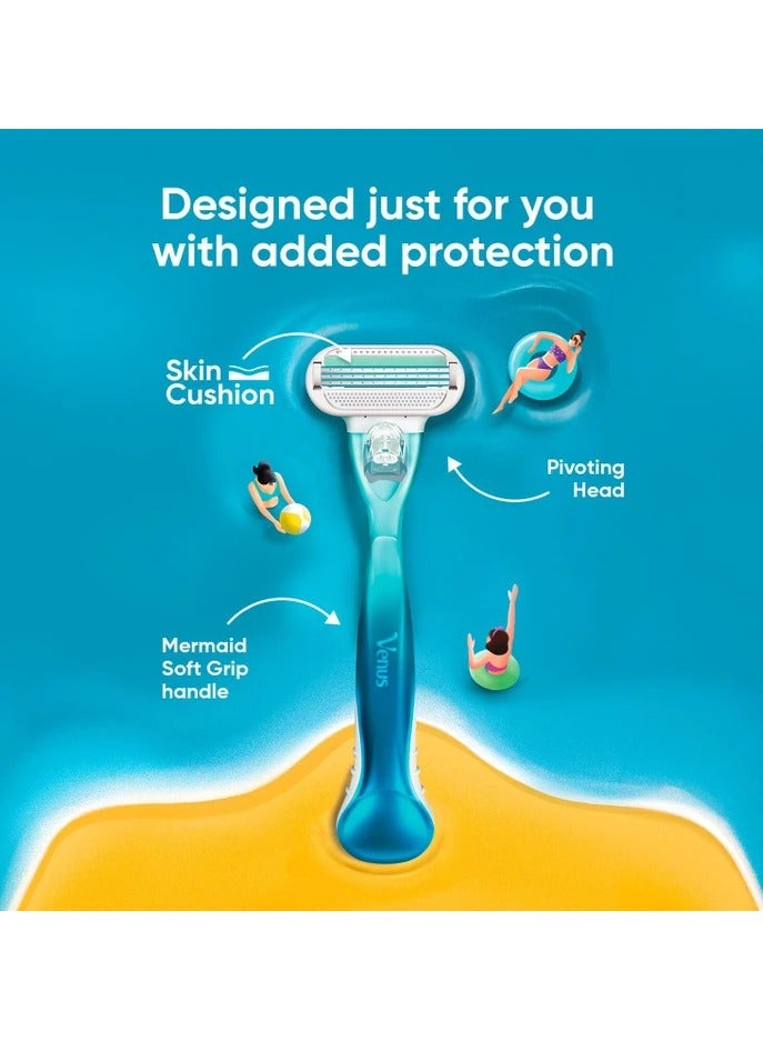 ماكينة حلاقة جيليت فينوس لإزالة الشعر - بخلاصة الصبار ، للنساء ، 1 قطعة - Image 2