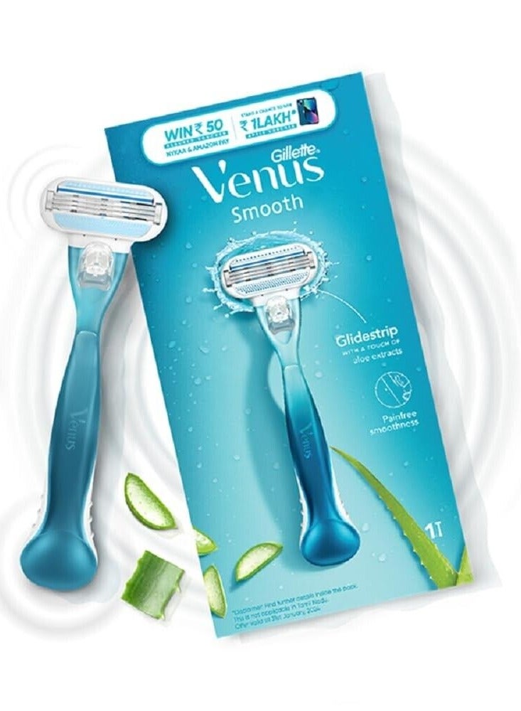 ماكينة حلاقة جيليت فينوس لإزالة الشعر - بخلاصة الصبار ، للنساء ، 1 قطعة - Image 1
