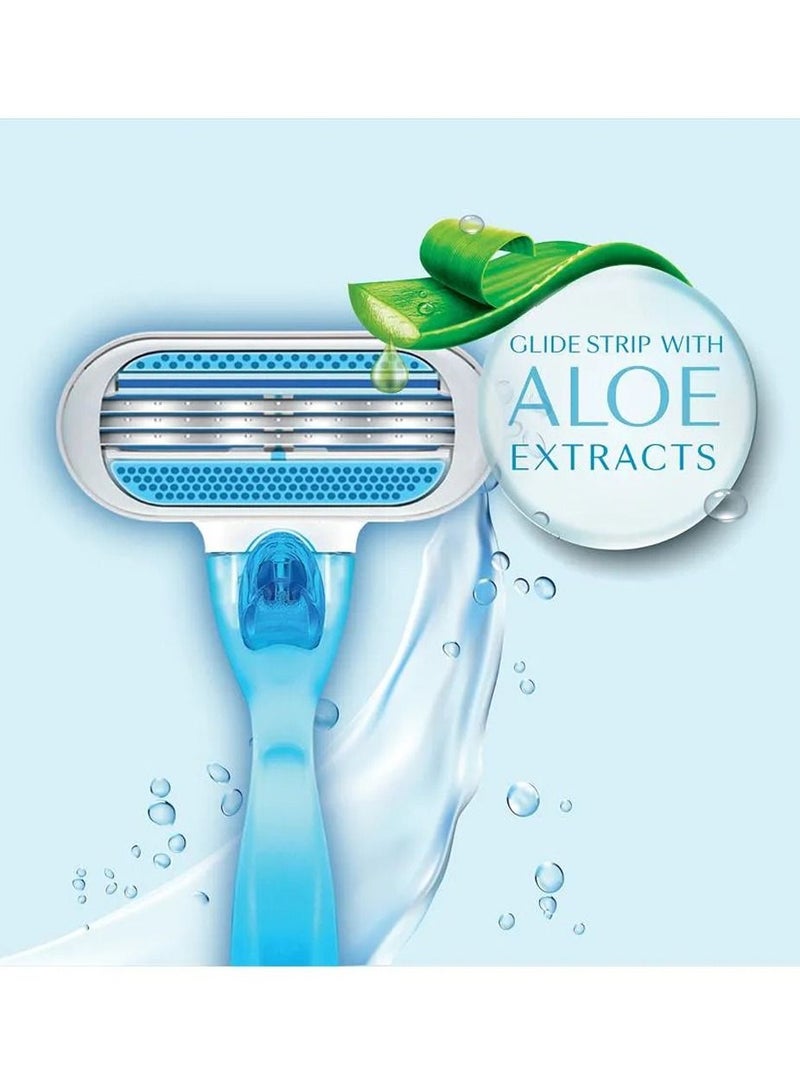 ماكينة حلاقة جيليت فينوس لإزالة الشعر - بخلاصة الصبار ، للنساء ، 1 قطعة - Image 4