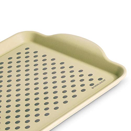 Freelance Anti Slip Serving Tray - 40.2 x 27 cm - Cream - Non-Slip Rubber Surface, Break-Resistant - Versatile Anti Skid PP Plastic Kitchen & Dining/Coffee Table Trays for Breakfast/Food/Tea - Image 2
