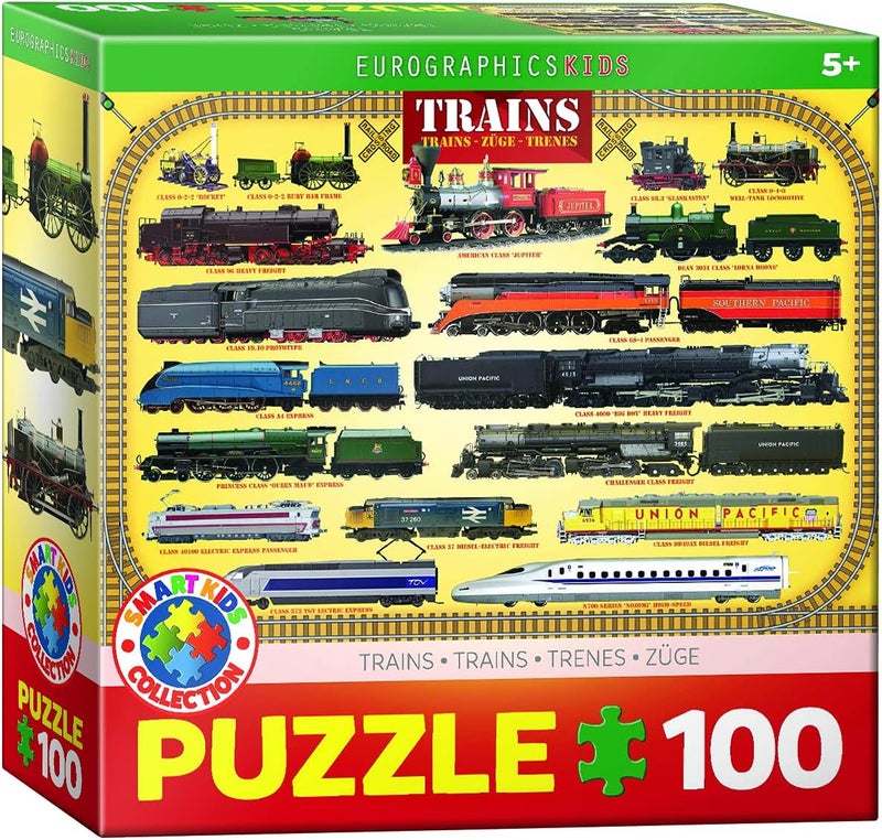 Eurographics Trains 100-Piece Jigsaw Puzzle for Kids