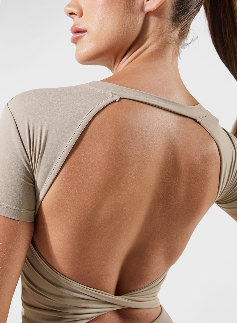 FRWD Fitted T-Shirt With Back Cutout Detail  - Image 3