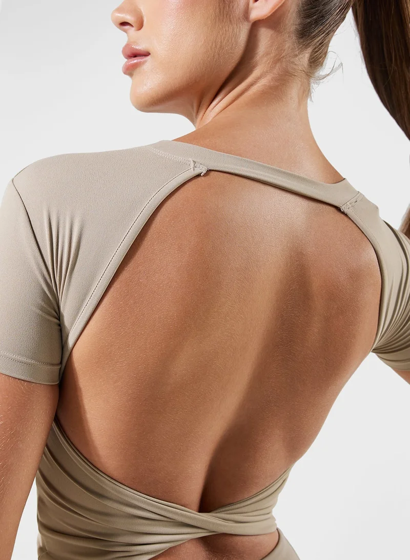 FRWD  Fitted T-Shirt With Back Cutout Detail for Women | Best Price UAE