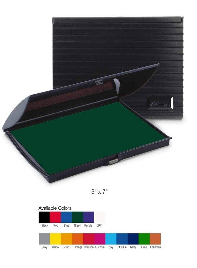 يو إمبرينت وسادة حبر ختم مطاطية كبيرة من يو إمبرينت، مقاس 3 × 6 بوصة، باللون الأخضر - Image 2