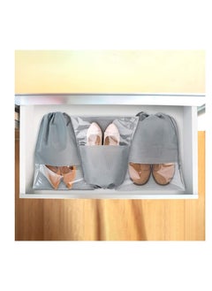 BLOOMING TIME 15-Piece Non-Woven Dust Proof Travel Shoe Bags Black 32x44cm  - Image 4