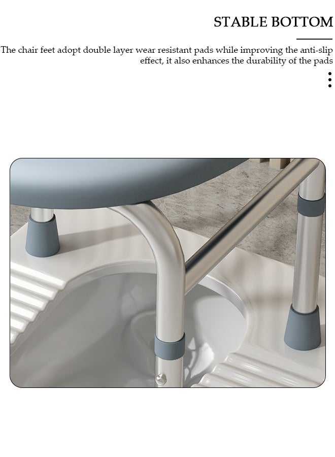 DUNISO Foldable toilet, portable toilet seat, squat toilet seat, family toilet that can be converted from squatting position to sitting position - Image 4