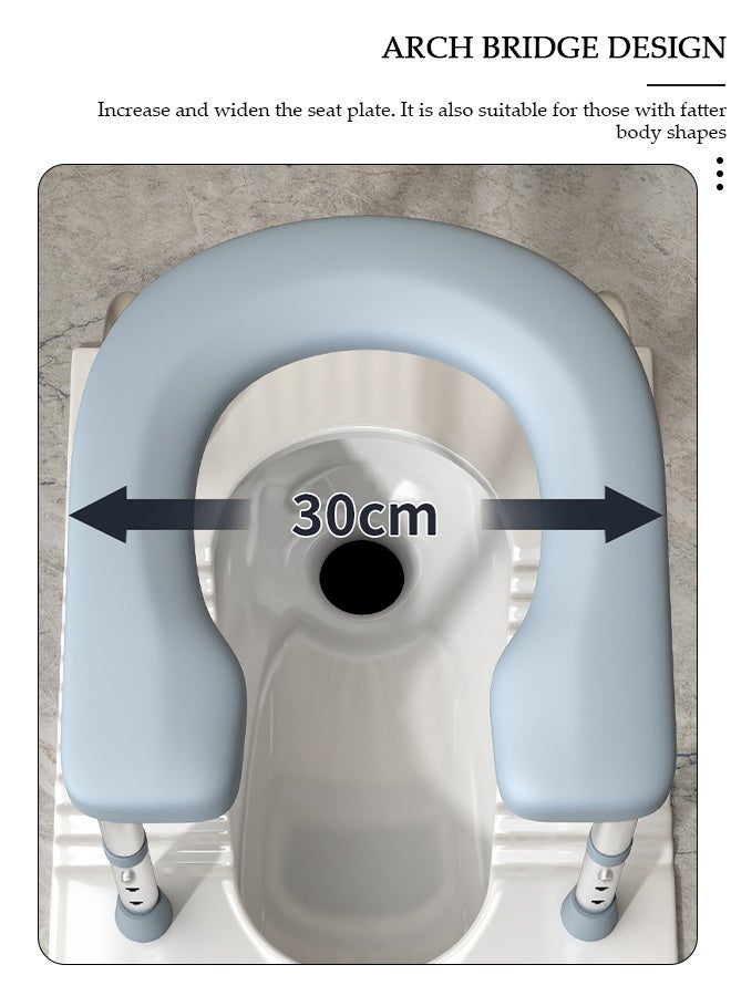 DUNISO Foldable toilet, portable toilet seat, squat toilet seat, family toilet that can be converted from squatting position to sitting position - Image 3