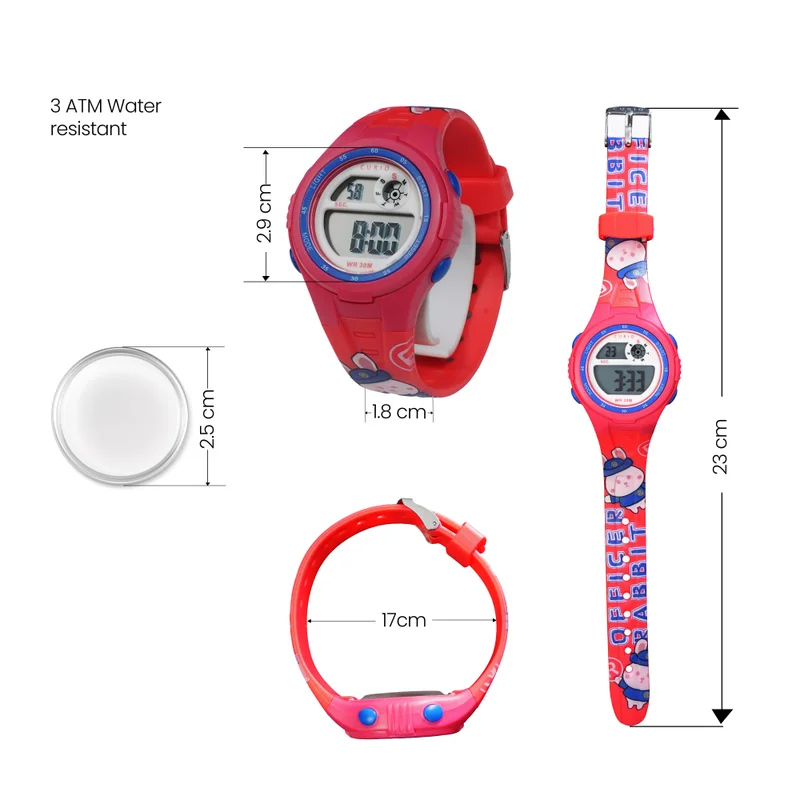 Curio  Kids's Plastic Digital Watch CU-2117LK-3 - 38 mm  | Best Price UAE