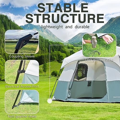 DanCoom Tents 46 Person Easy Setup Waterproof Camping Tent with Rainfly Portable Double Layer Large Family Tent for Camping Backyard Outdoor Hiking10X9X75inH - Image 3