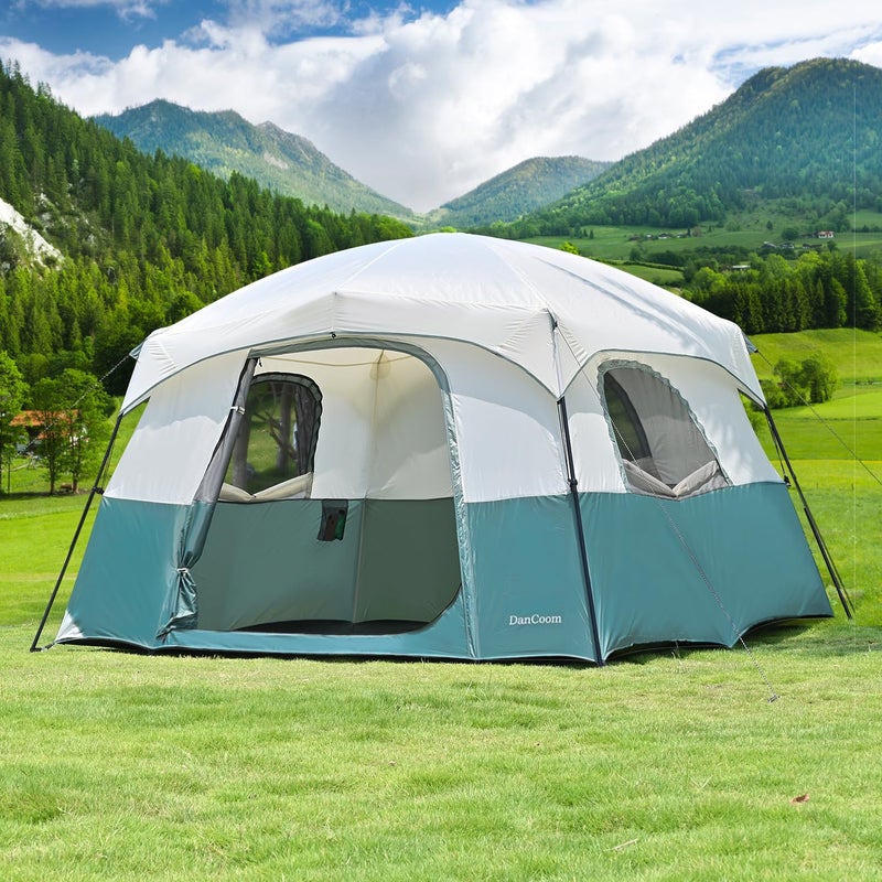 DanCoom Tents 46 Person Easy Setup Waterproof Camping Tent with Rainfly Portable Double Layer Large Family Tent for Camping Backyard Outdoor Hiking10X9X75inH - Image 2