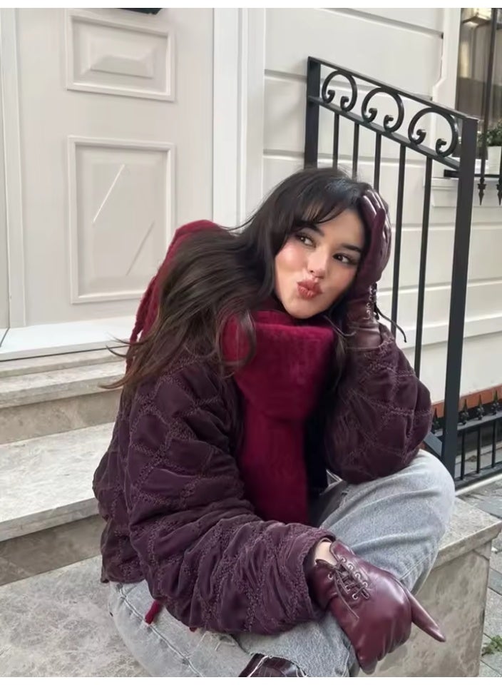 Shein scarf mikasa Premium Soft Wool Red Scarf – Unisex Winter Shawl Symbolizing Love, Warmth & Protection scarf mikasa - Image 5