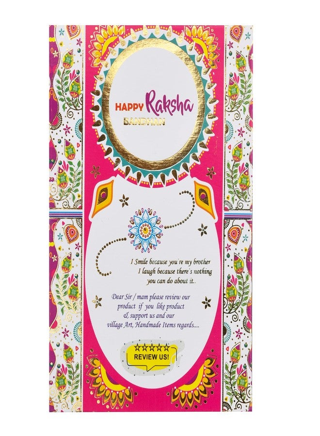 PrideKraft | Raki St Of Peacock For Brother Family Sister | Pack Of 3 Rakhi | 1 Roli Rice Pack | 1 Greet Card, Multi - Image 4