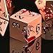 HNCCESG Ancient Gold Dragon Theme DND Dice SetHNCCESG 7PCS Metal Polyhedral Dice with Magnetic Gift Box for RPG Fantasy Tabletop Role Playing Games Gold with Red Dragon - Image 4