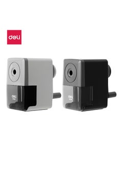 Deli Deli E0616B Auto-Feed Rotary Pencil Sharpener, Smooth Sharpening, Avoid Lead Breaking, Graphite Pencil Compatible (90x102x54mm, φ8mm)  - Image 1