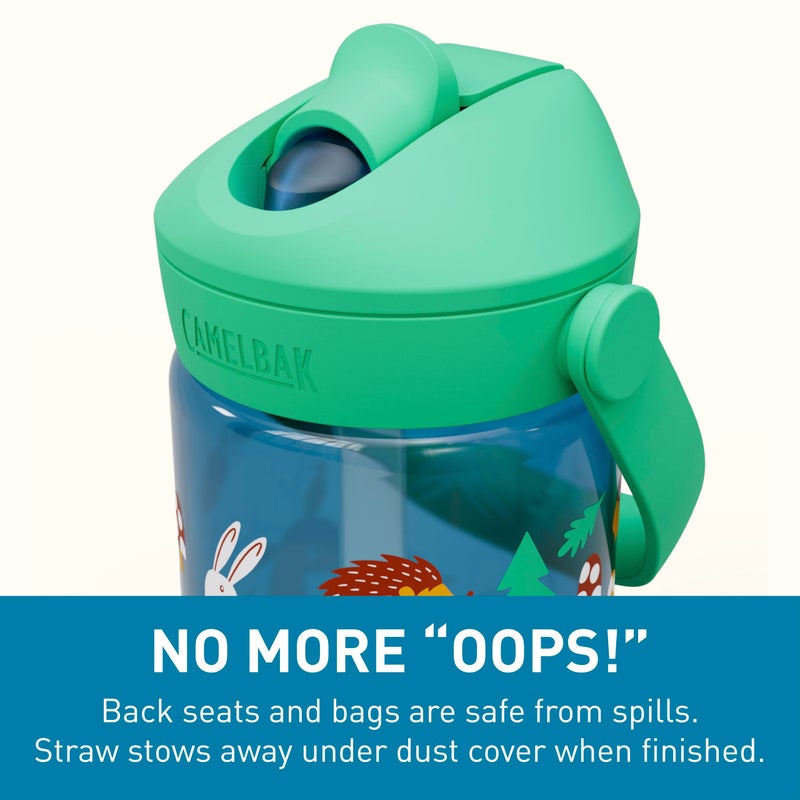 CamelBak Thrive Flip Straw Kids Bite Valve Tritan Renew Water Bottle Friendly Forest  14oz - Image 5