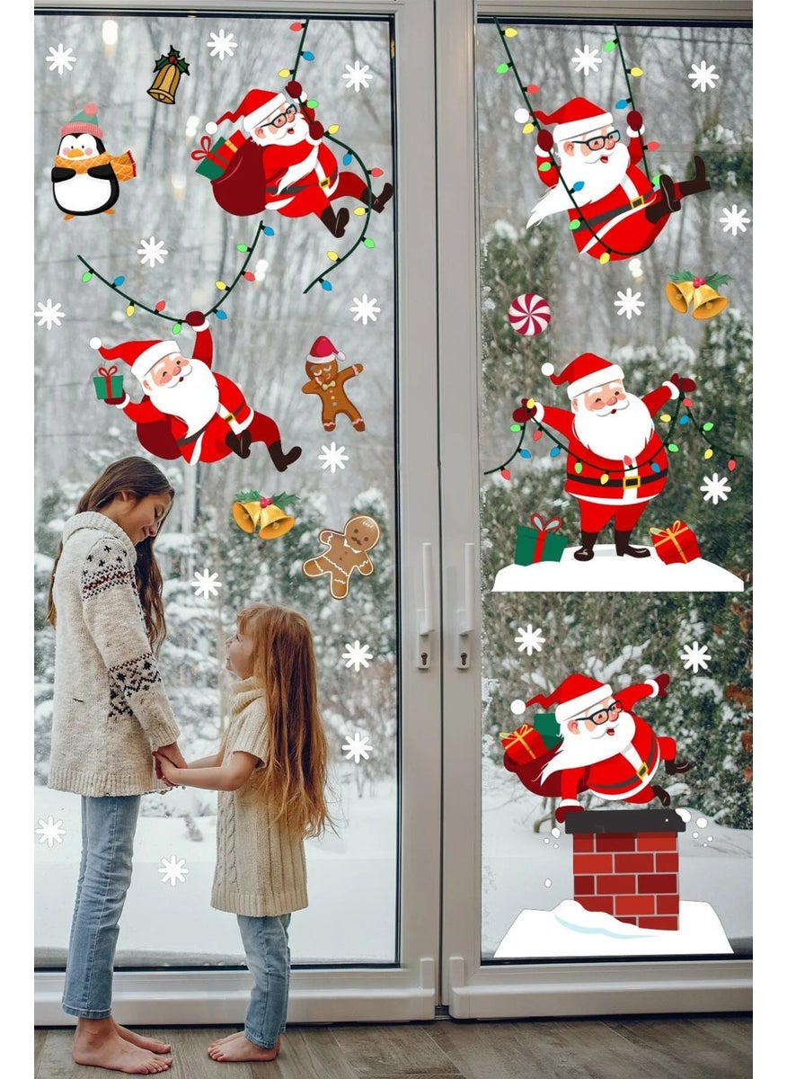 Kt Group Christmas Sticker Cute Santa Claus and Snowflakes Window Wall Decoration - pzsku/ZFD0DBF469AC761743EF6Z/45/_/1725791016/304e9740-45c5-4ca6-be4c-1e77c3639612