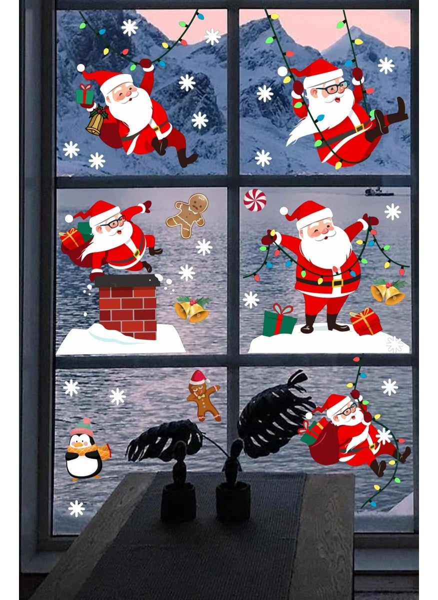 Kt Group Christmas Sticker Cute Santa Claus and Snowflakes Window Wall Decoration - pzsku/ZFD0DBF469AC761743EF6Z/45/_/1728061645/c0292089-e674-4964-a5ab-c7c166cc71da