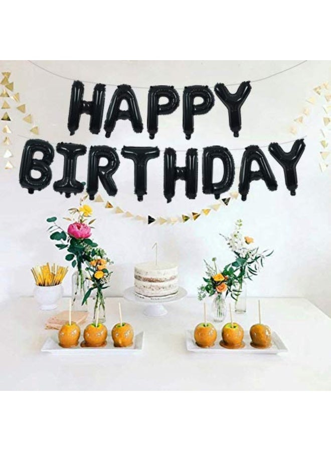 TONIFUL بانر بالونات عيد ميلاد سعيد باللون الأسود من TONIFUL 16 بوصة حروف ميار فويل لافتة عيد الميلاد بانر زينة قابلة لإعادة الاستخدام للفتيات والأولاد والأطفال والبالغين وزينة عيد الميلاد ولوازم حفلات الهالوين - Image 5