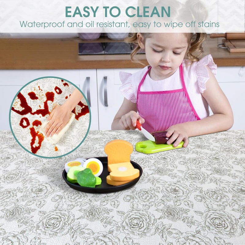 ALIUNI Drawer and Shelf Liner, Non-Slip Kitchen Cabinet Liners Non-Adhesive Thick Strong Grip Waterproof Washable Mats Protect Dresser Shelves Cupboard Bathroom Cabinets, Rose, 12 in X 10 FT - Image 5
