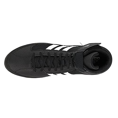 adidas Men's HVC Wrestling Shoes, Black/White/Iron Metallic, 10 - Image 5