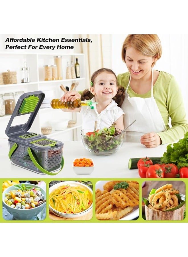 22 in 1 Vegetable Cutter for Cutting Vegetables, Cheese, Fruits, Potatoes, Carrots, Fruit Salad - Image 5