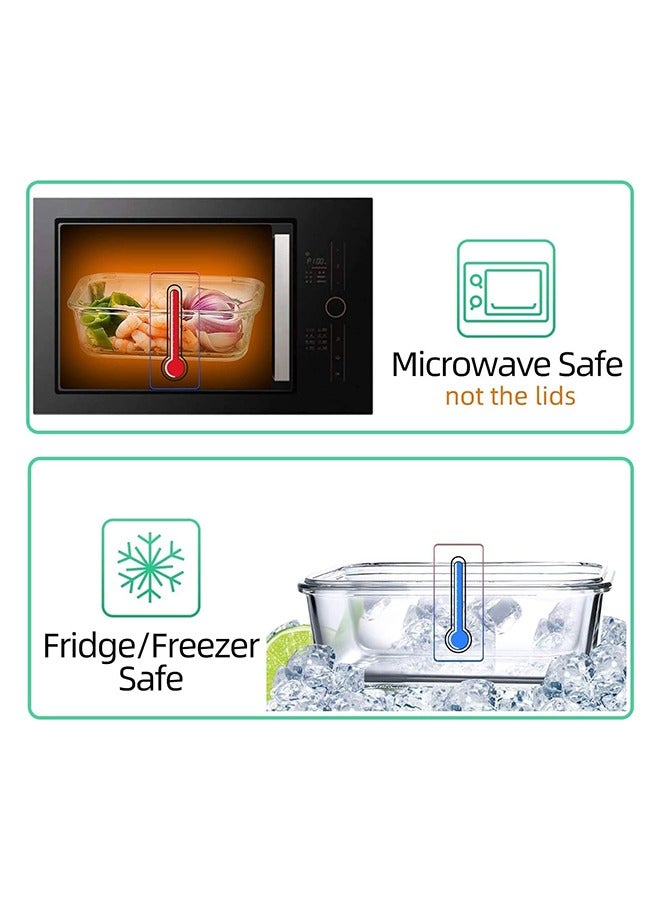 Mondex 550ml Square Glass Food Storage Container With Blue Lid - Image 5
