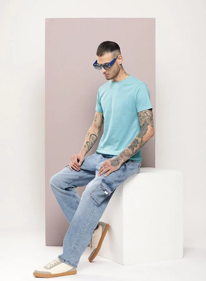 Dillinger Plain Cotton Regular Fit T-Shirt by Styli