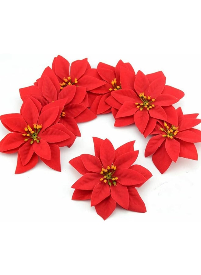 Red Poinstea Christmas Decoration (Pack of 12 Pcs 