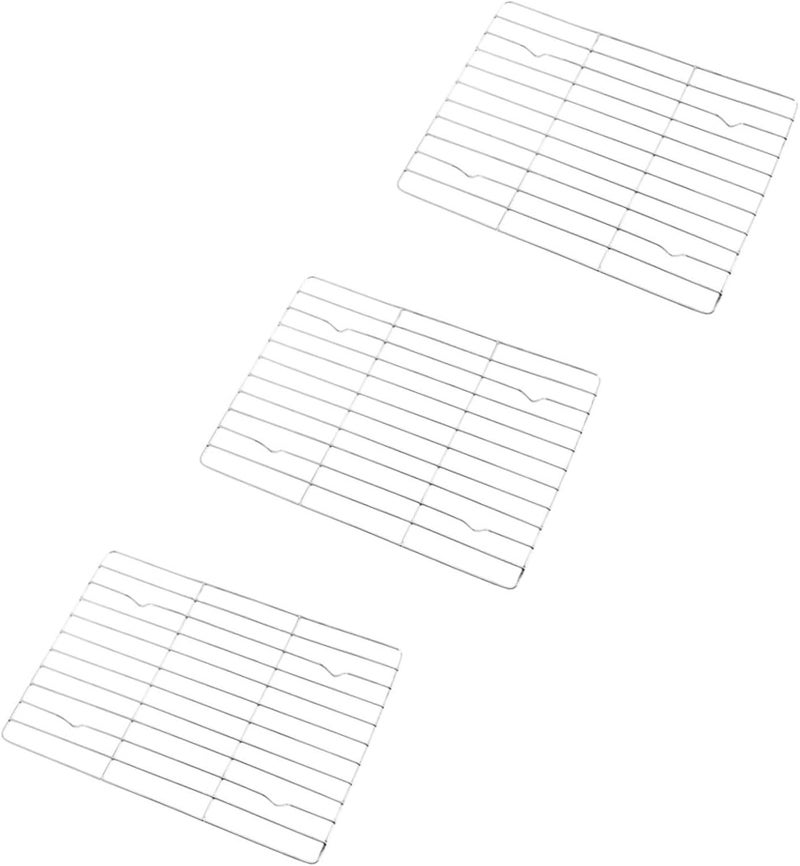 3pcs Stainless Steel Baking Cooler Racks Nonstick Cake Cooling Rack Oven Baking for Cookies and Bread - Image 1