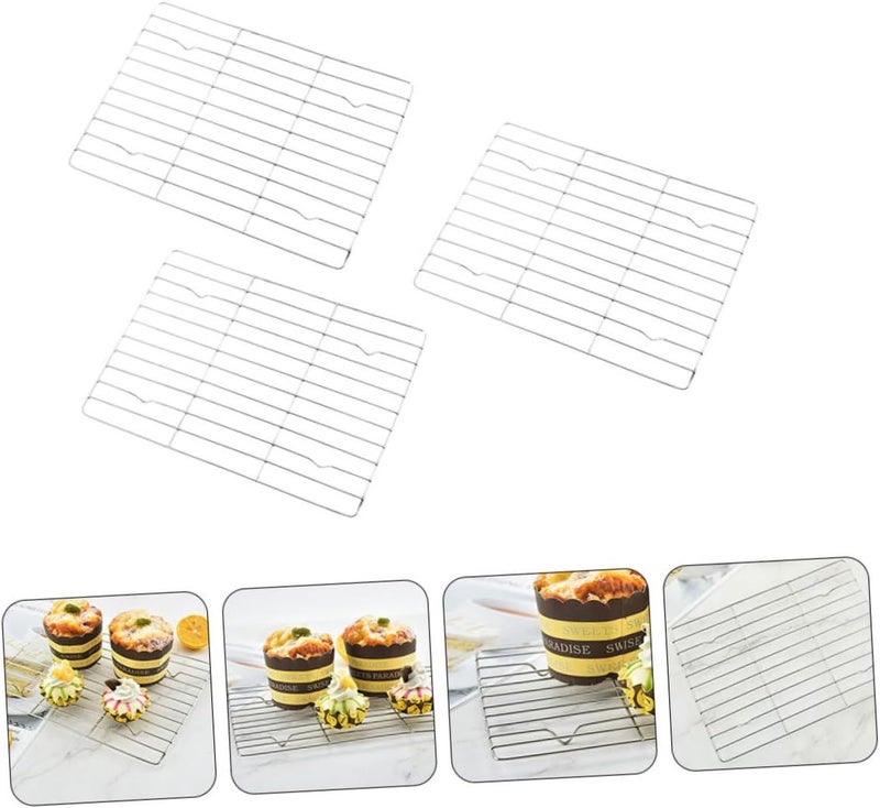 3pcs Stainless Steel Baking Cooler Racks Nonstick Cake Cooling Rack Oven Baking for Cookies and Bread - Image 4