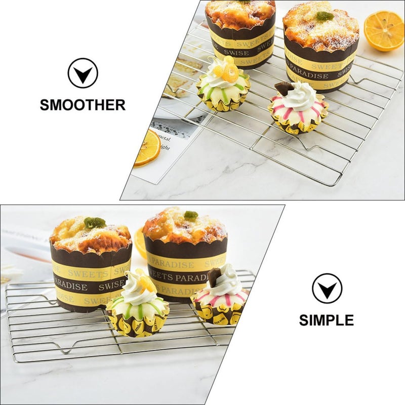 3pcs Stainless Steel Baking Cooler Racks Nonstick Cake Cooling Rack Oven Baking for Cookies and Bread - Image 3